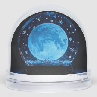 Moon Snow Globe inside a Snow Globe Holiday