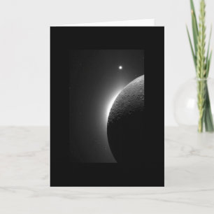 Moon, Solar Corona & Venus Space Card