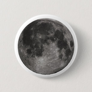 Moon Space Office Party Shower Peace Love Art 2 Inch Round Button