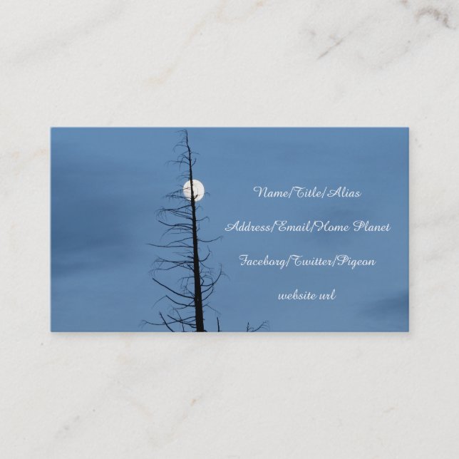 Moon Speared By Tree Business Card (Front)