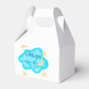 Moon star clouds watercolor baby shower add name t favor box