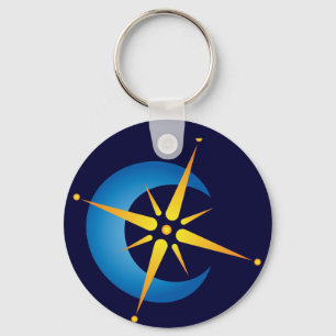 Moon & Star Keychain