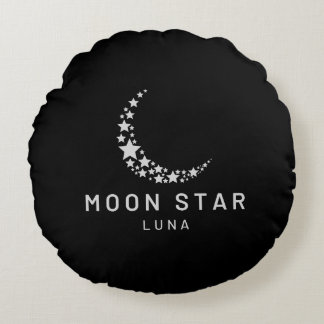 Moon Star Luna Round Pillow