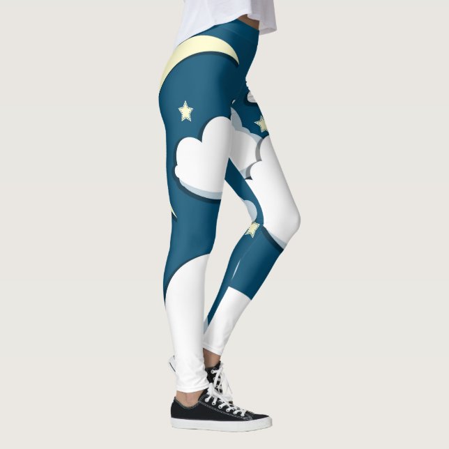 Moon Stars and Clouds Leggings (Right)