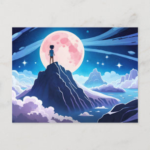 Moon, Stars, and Galaxy — Life's but a dream Postcard