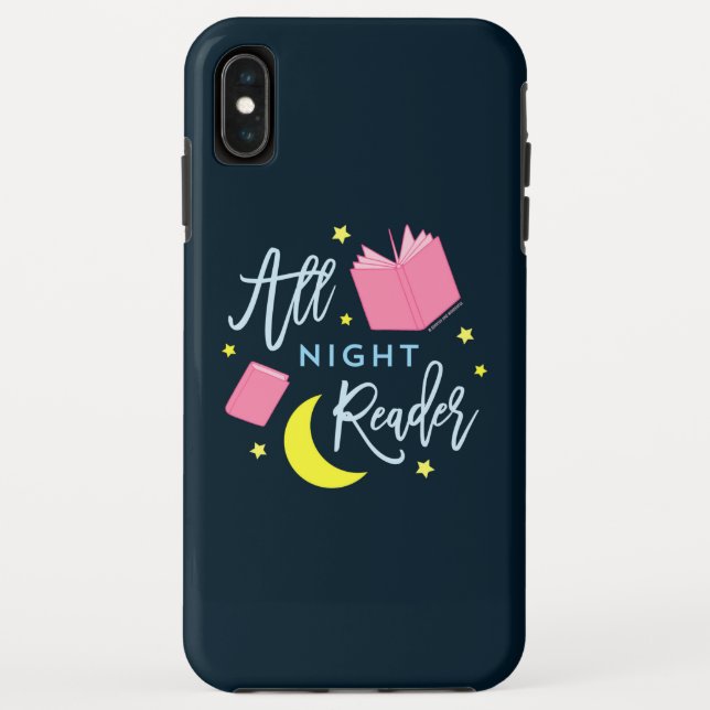 Moon Stars and Pink Books All Night Reader Case-Mate iPhone Case (Back)