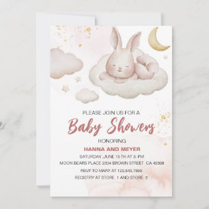 Moon Stars Baby Shower Books Enclosure Card
