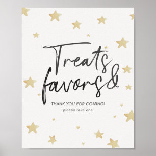 Moon Stars Baby Shower Treats & Favors Sign