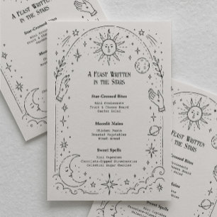 Moon Stars Celestial Bridal Shower Menu