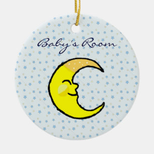 Moon & Stars Ceramic Ornament