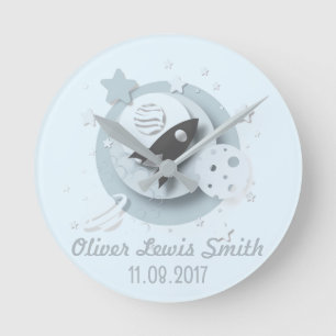 Moon & Stars Customizable Name/Date Clock