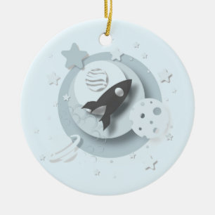 Moon & Stars Customizable Ornament