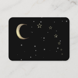 Moon Stars Falling Star Spiritual Business Card