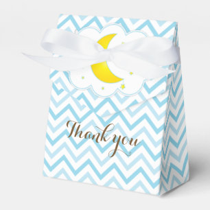 Moon & Stars Favour Boxes-Blue & Yellow Favor Box
