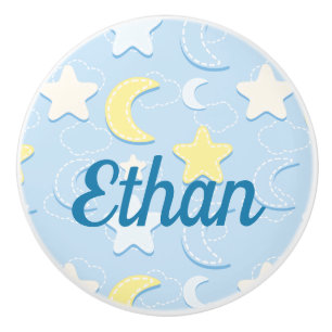 Moon & Stars Pattern Ceramic Knob