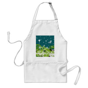 Moon Stars Swirl Paint Splat Standard Apron