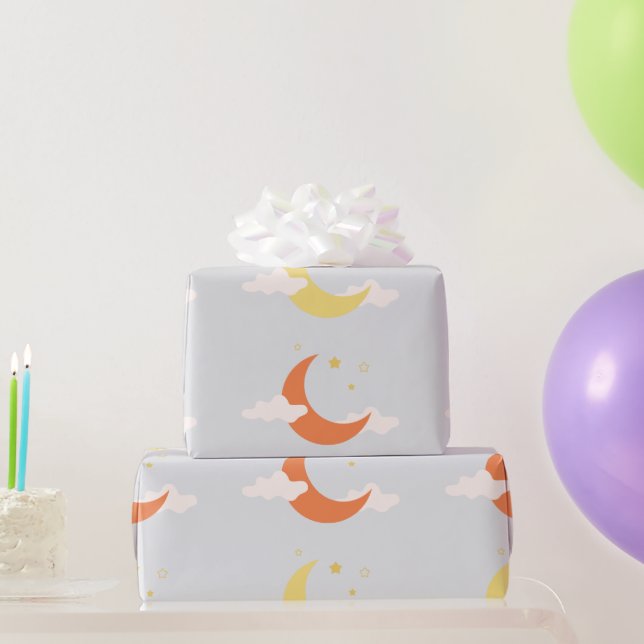 Moon & Stars  Wrapping Paper (Party Gifts)