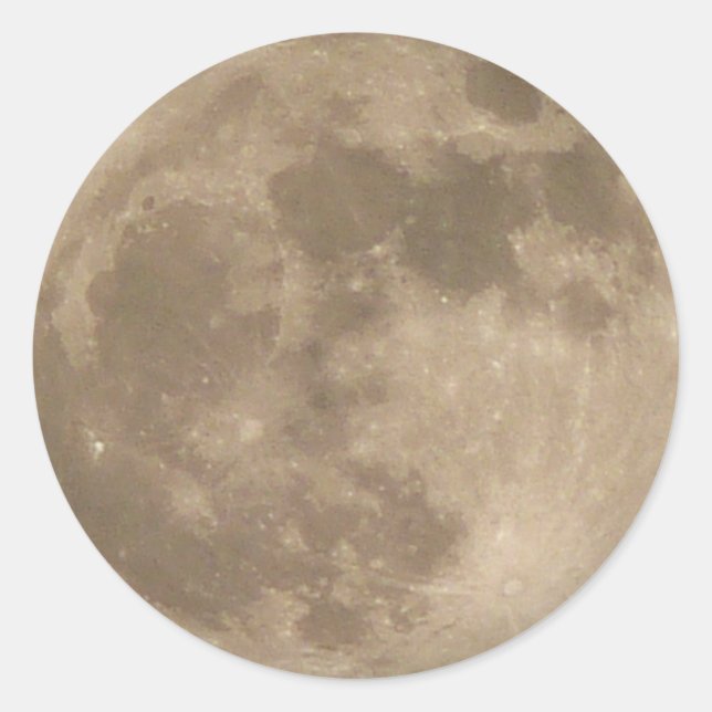 Moon Sticker Full Moon Stickers Fun Moon Gifts (Front)