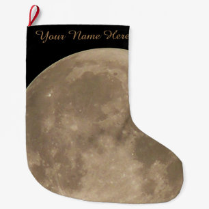 Moon Stocking Full Moon Christmas Stocking Custom