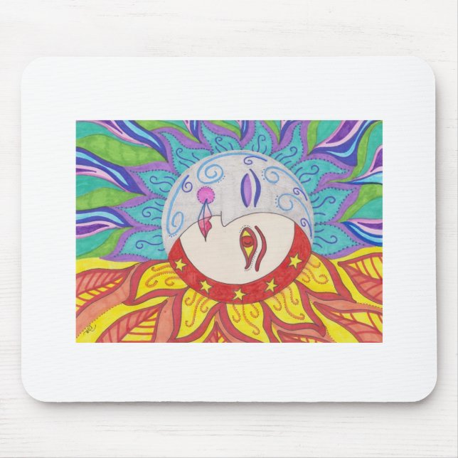 Moon Sun Design Mouse Pad (Front)