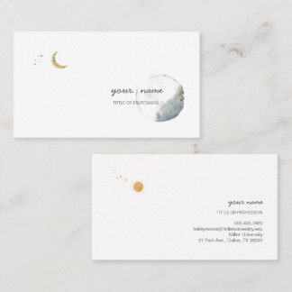 Moon, Sun, Planet Simple Business Card, Business C Card