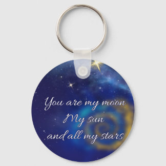 moon sun stars infinite love Keychain