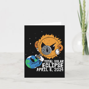 Moon Sun Total Solar Eclipse April 8 2024 Totality Card