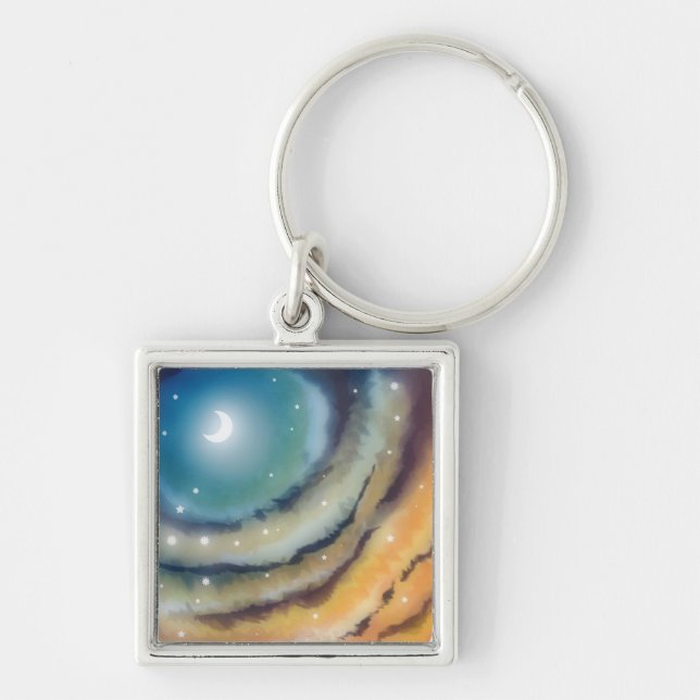Moon Sunset Ketchain Keychain (Front)