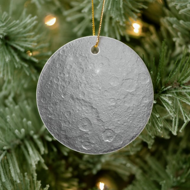 Moon Surface in Outer Space Ceramic Ornament (Tree)