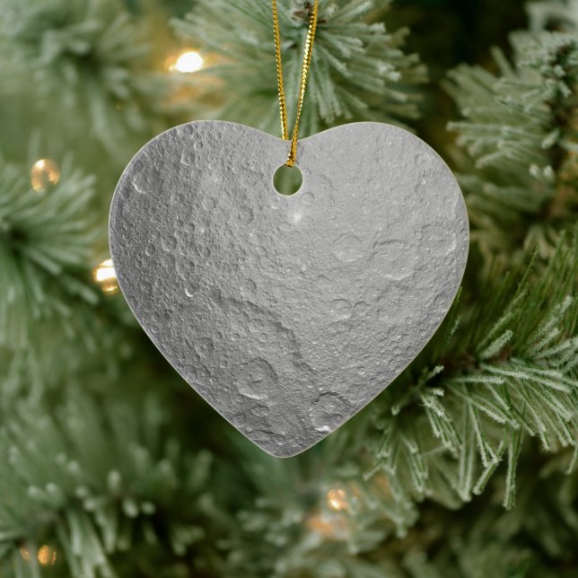 Moon Surface in Outer Space Ceramic Ornament (Tree)