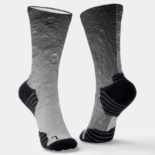 Moon Surface in Outer Space Socks
