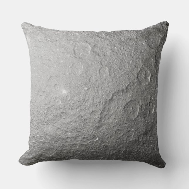 Moon Surface in Outer Space Throw Pillow (Front)