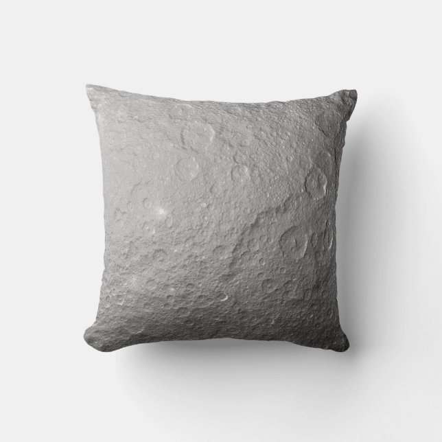 Moon Surface in Outer Space Throw Pillow (Front)