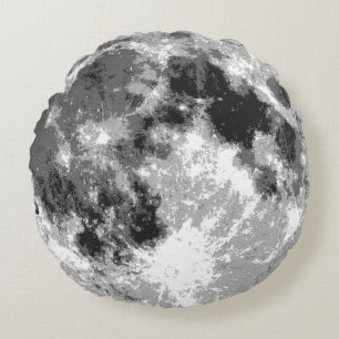 Moon Surface Round Pillow