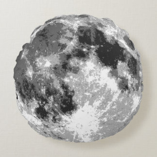 Moon Surface Round Pillow