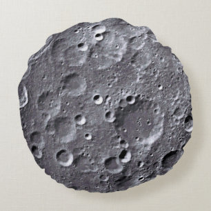 Moon surface round pillow