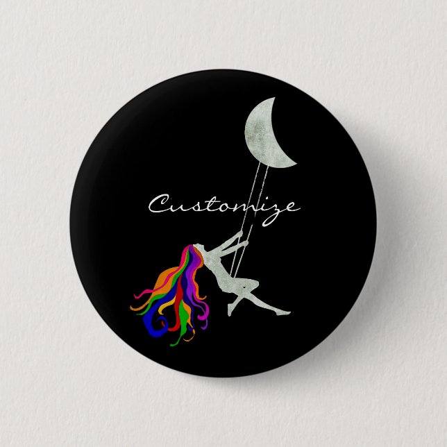 Moon Swinging Redhead Thunder_Cove 2 Inch Round Button (Front)