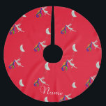 Moon Swinging Redhead Thunder_Cove Brushed Polyester Tree Skirt<br><div class="desc">Swinging on the moon multi-coloured female doing her own thing together,  customize with your own greeting,  name,  message,  etc</div>