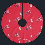 Moon Swinging Redhead Thunder_Cove Brushed Polyester Tree Skirt<br><div class="desc">Swinging on the moon multi-coloured female doing her own thing together, customize with your own greeting, name, message, etc</div>