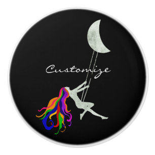 Moon Swinging Redhead Thunder_Cove Ceramic Knob