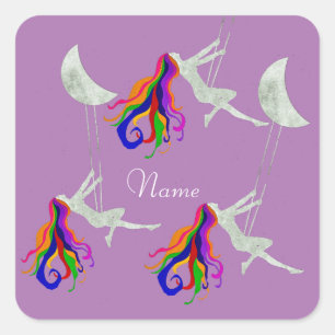 Moon Swinging Redhead Thunder_Cove Square Sticker