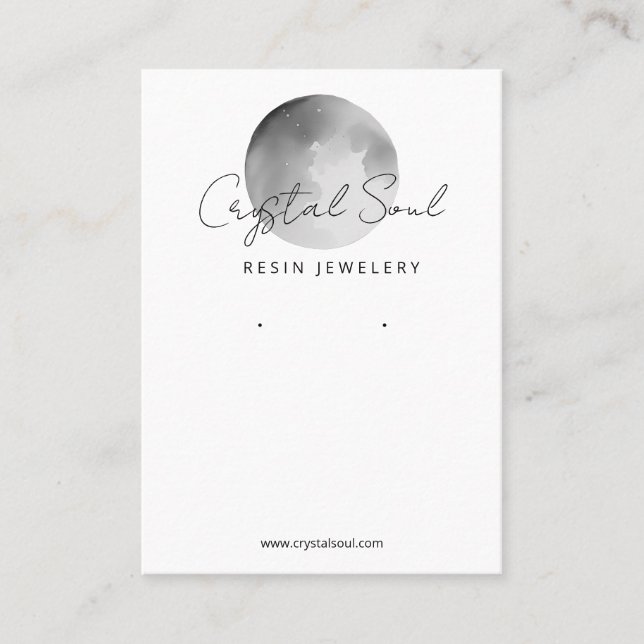 Moon Themed Earring Display Cards (Front)