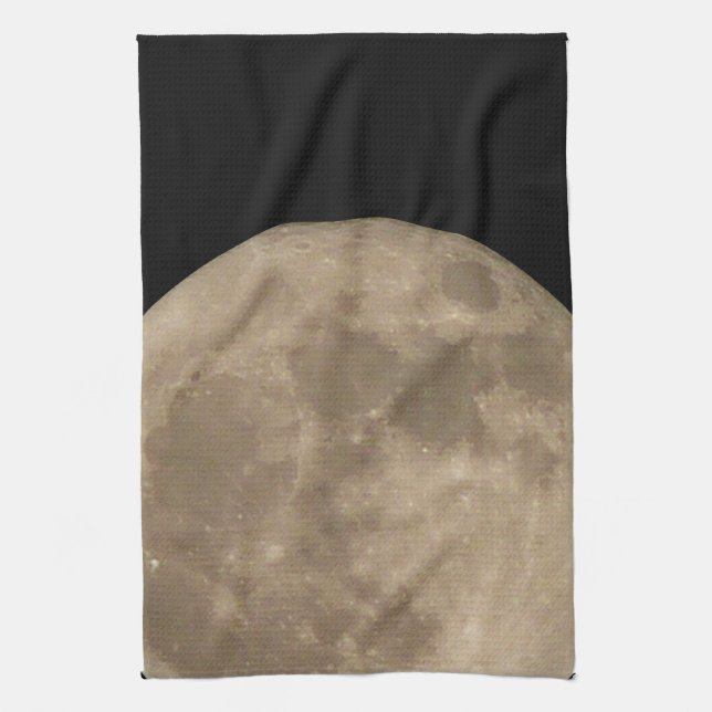 Moon Towel Full Moon Dish Towel Moon Decor (Vertical)