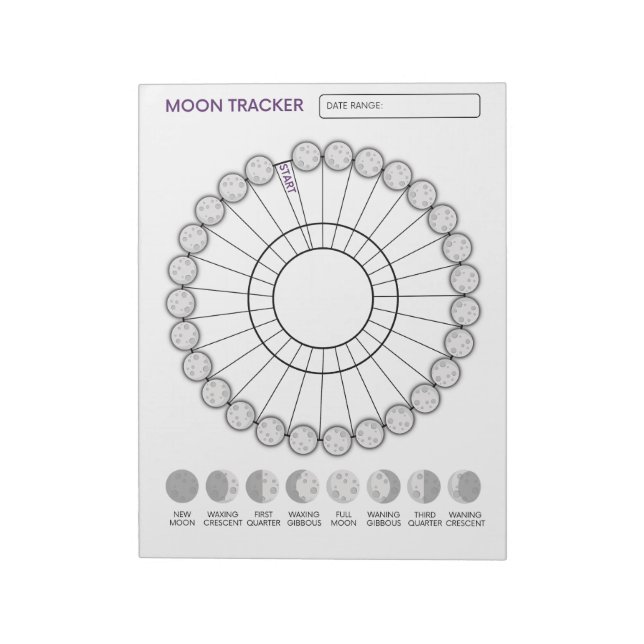Moon Tracker Notepad (Rotated)
