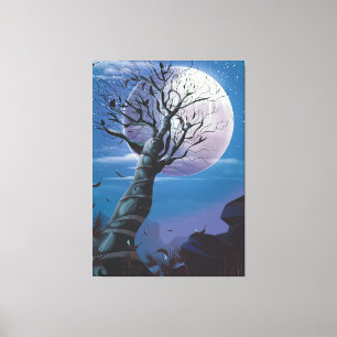 Moon Tree Canvas Print