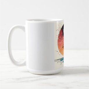 Moon & Umbrella Surreal Boho Line Coffee Mug