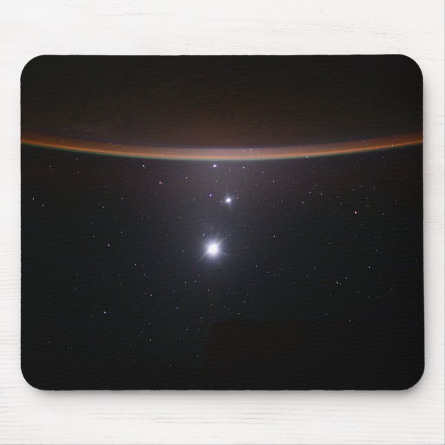 Moon, Venus, Jupiter & Earth (ISS) (NASA) (Space)  Mouse Pad (Front)