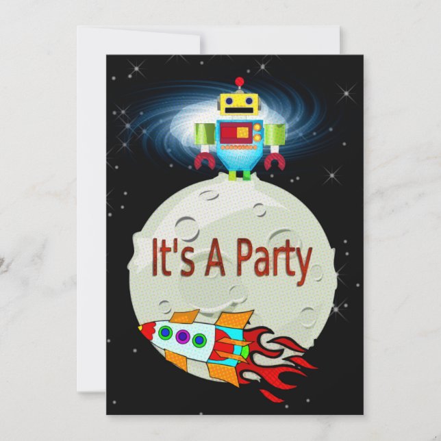 Moon Walk BIRTHDAY PARTY CUSTOM Invitation (Front)