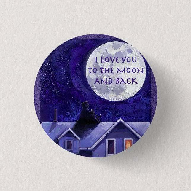 Moon Watch 1 Inch Round Button (Front)