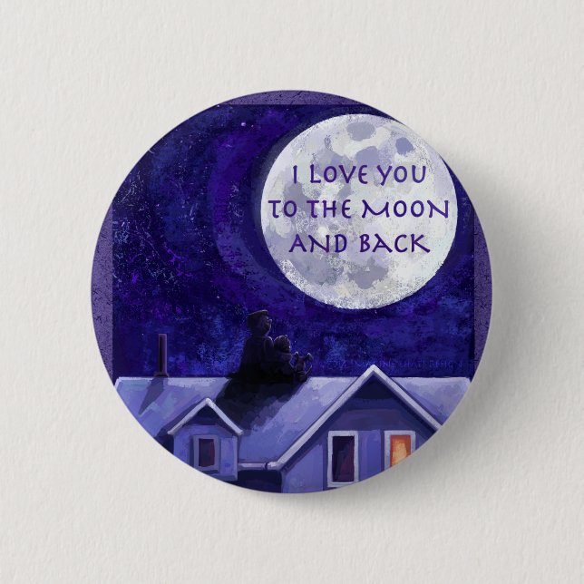Moon Watch 2 Inch Round Button (Front)